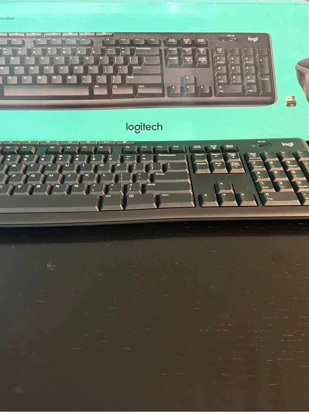 Logitech Black Wired Full-Size Keyboard with Number Pad